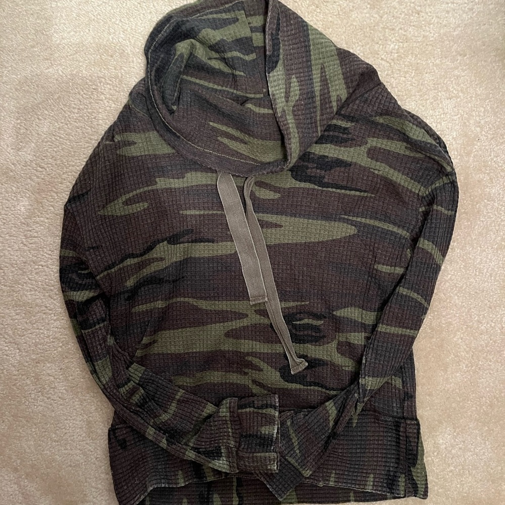 Z supply waffle turtleneck sweatshirt